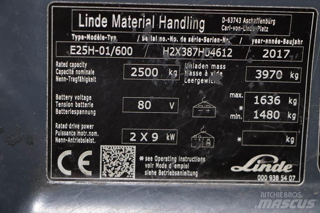Linde E25H-01/600 El gaffeltrucks