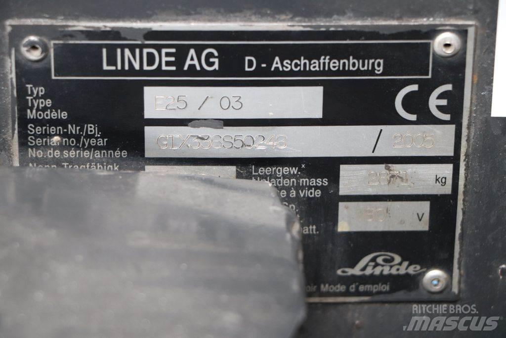 Linde E25S/03 El gaffeltrucks
