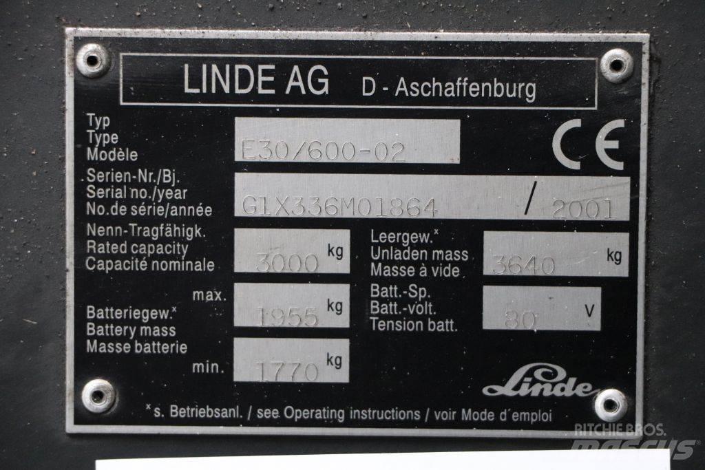 Linde E30/600-02 El gaffeltrucks