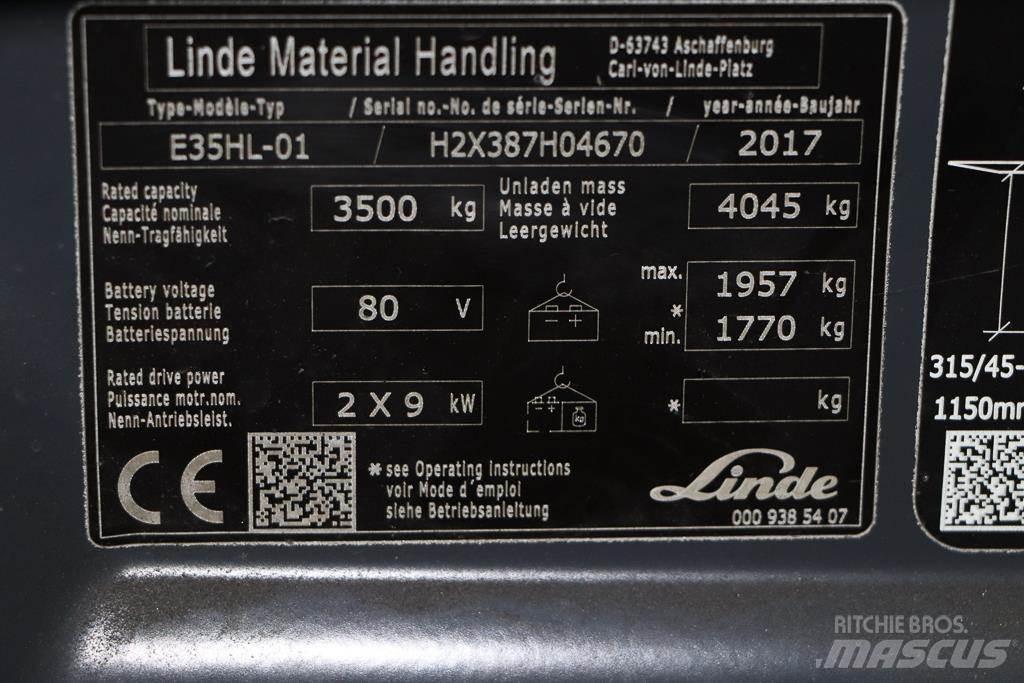Linde E35HL-01 El gaffeltrucks
