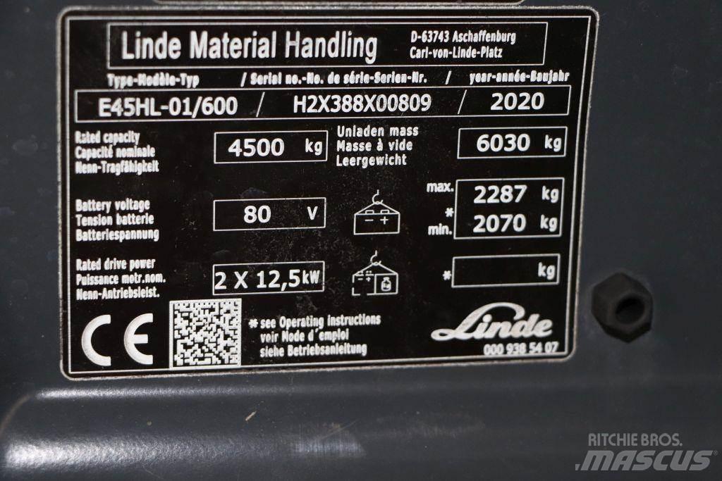Linde E45HL-01/600 El gaffeltrucks