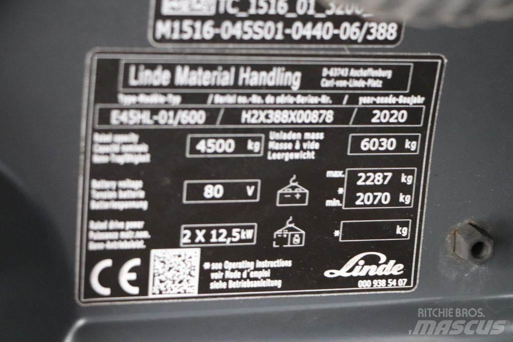 Linde E45HL-01/600 El gaffeltrucks