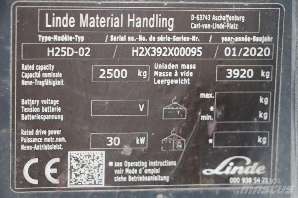 Linde H25D-02 Diesel gaffeltrucks
