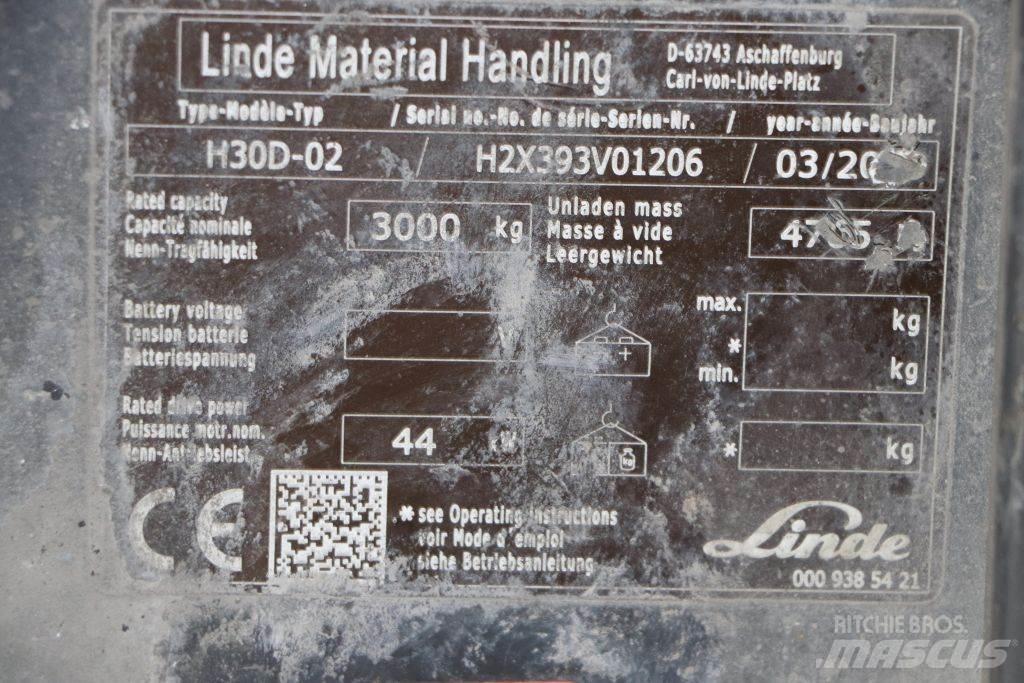 Linde H30D-02 Diesel gaffeltrucks