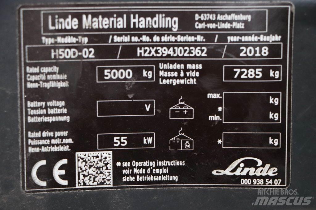Linde H50D-02 Diesel gaffeltrucks