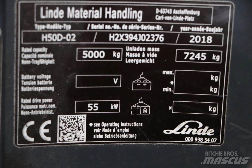 Linde H50D-02 Diesel gaffeltrucks