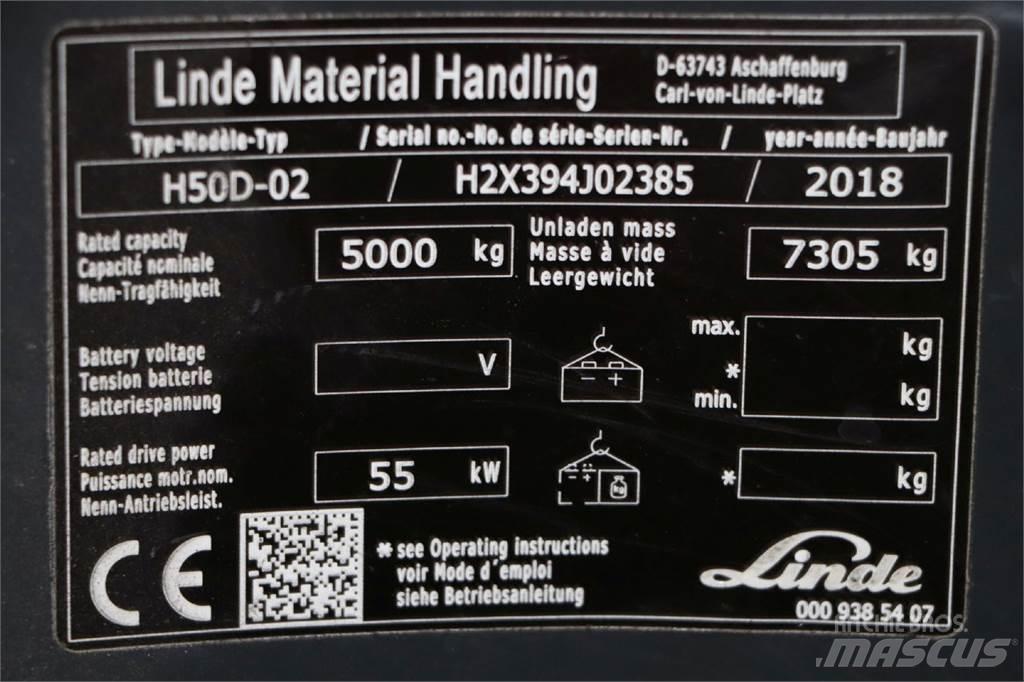 Linde H50D-02 Diesel gaffeltrucks