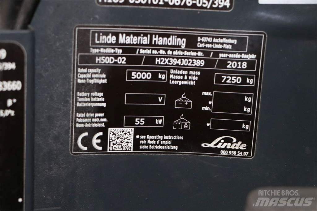 Linde H50D-02 Diesel gaffeltrucks