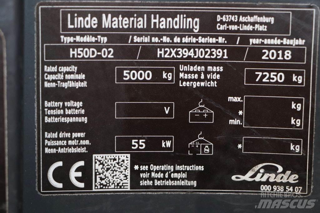Linde H50D-02 Diesel gaffeltrucks