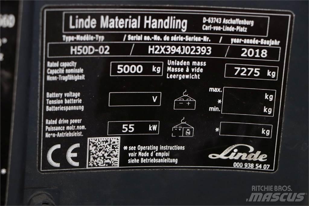 Linde H50D-02 Diesel gaffeltrucks