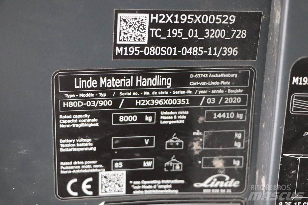 Linde H80D-03/900 Diesel gaffeltrucks