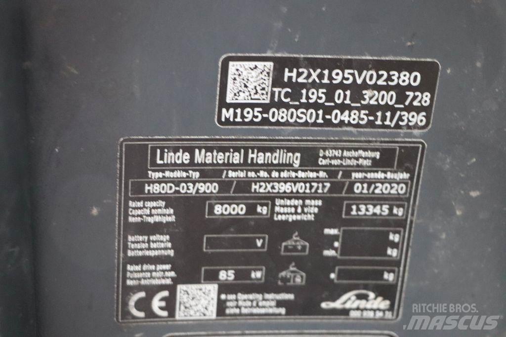 Linde H80D-03/900 Diesel gaffeltrucks
