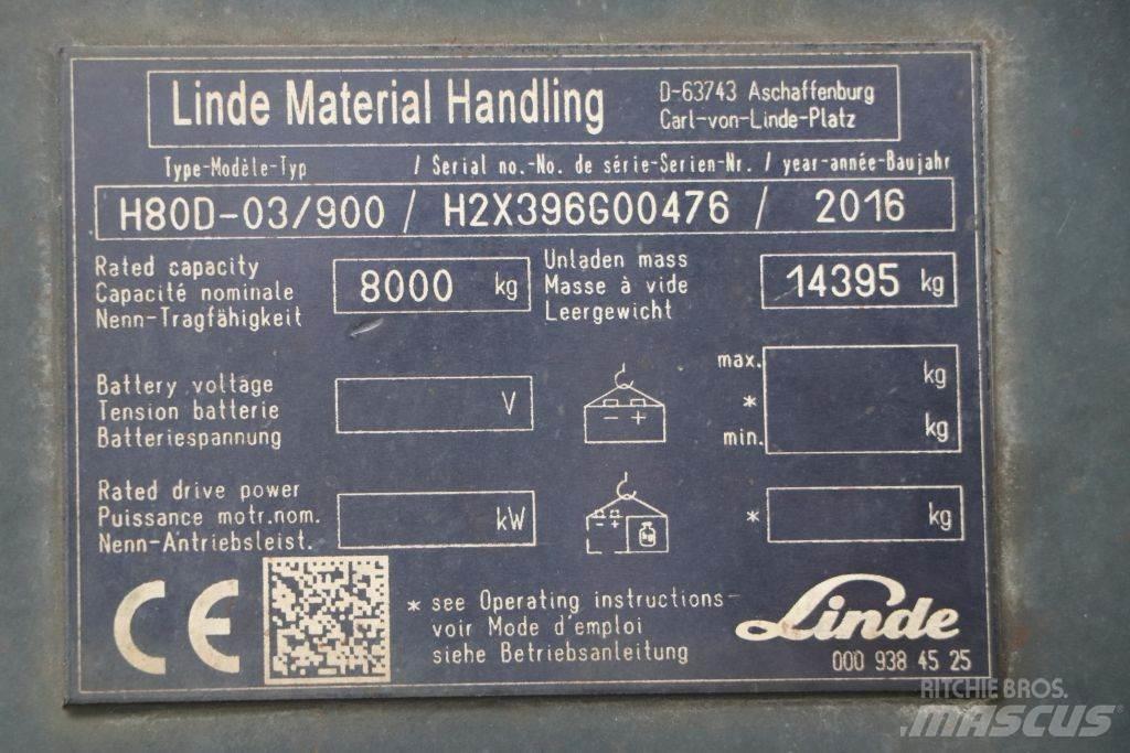 Linde H80D-03/900 Diesel gaffeltrucks