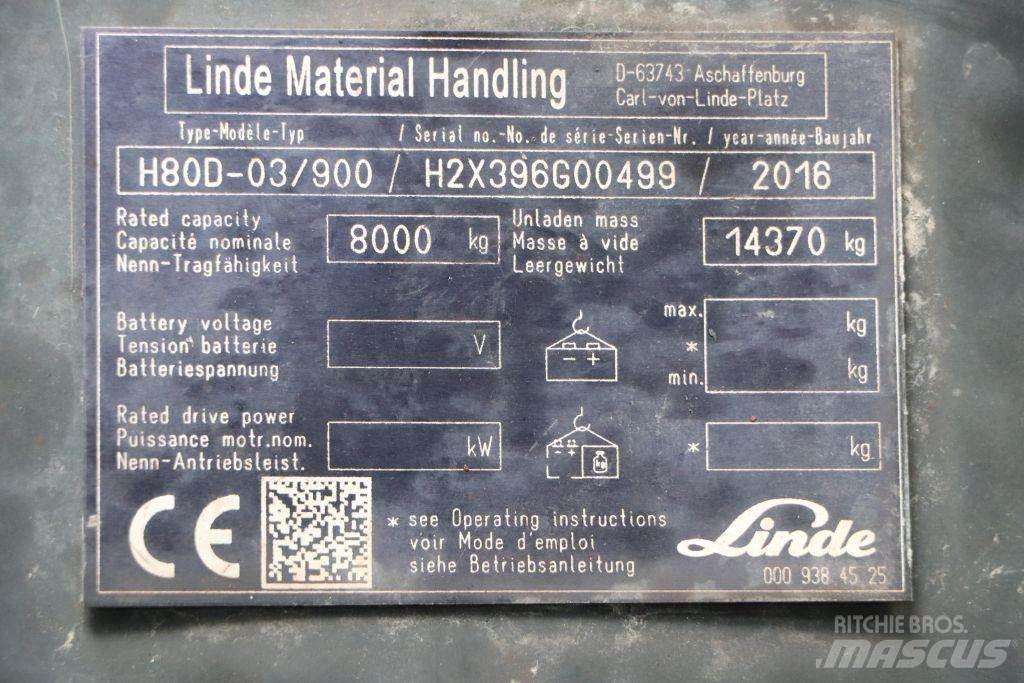 Linde H80D-03/900 Diesel gaffeltrucks