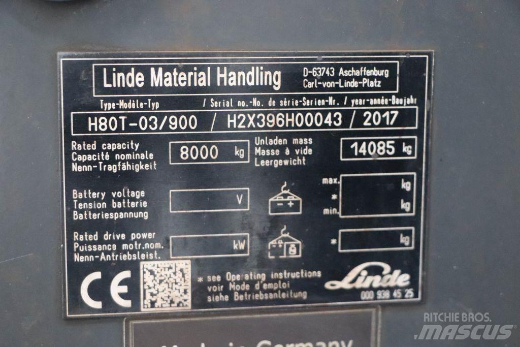 Linde H80T-03/900 LPG gaffeltrucks