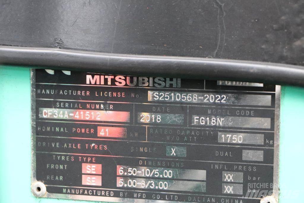 Mitsubishi FG18NT LPG gaffeltrucks