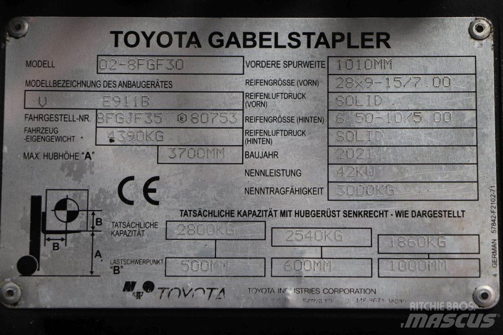 Toyota 02-8FGF30 LPG gaffeltrucks