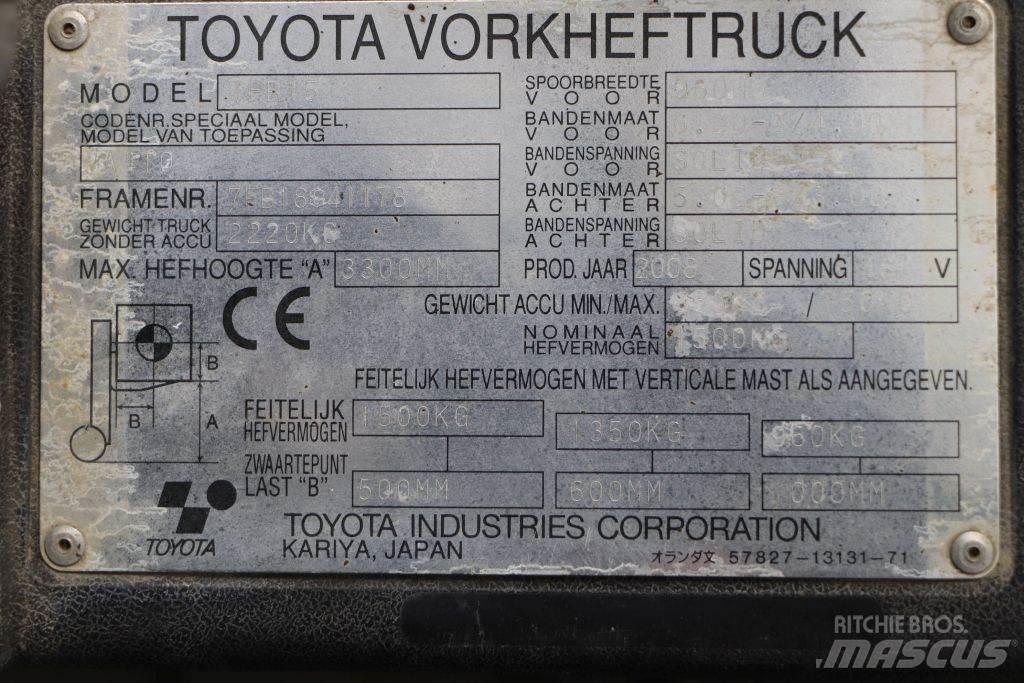 Toyota 7FB15 El gaffeltrucks