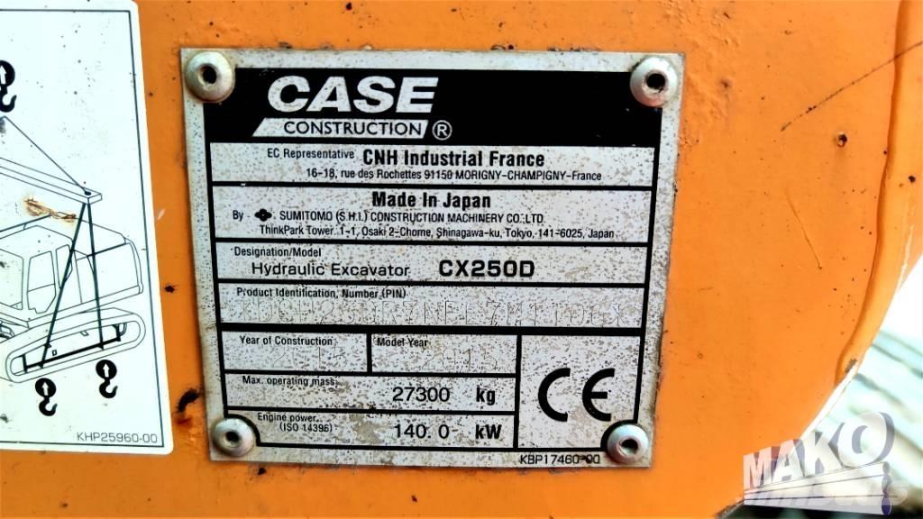 CASE CX 250 D Gravemaskiner på larvebånd