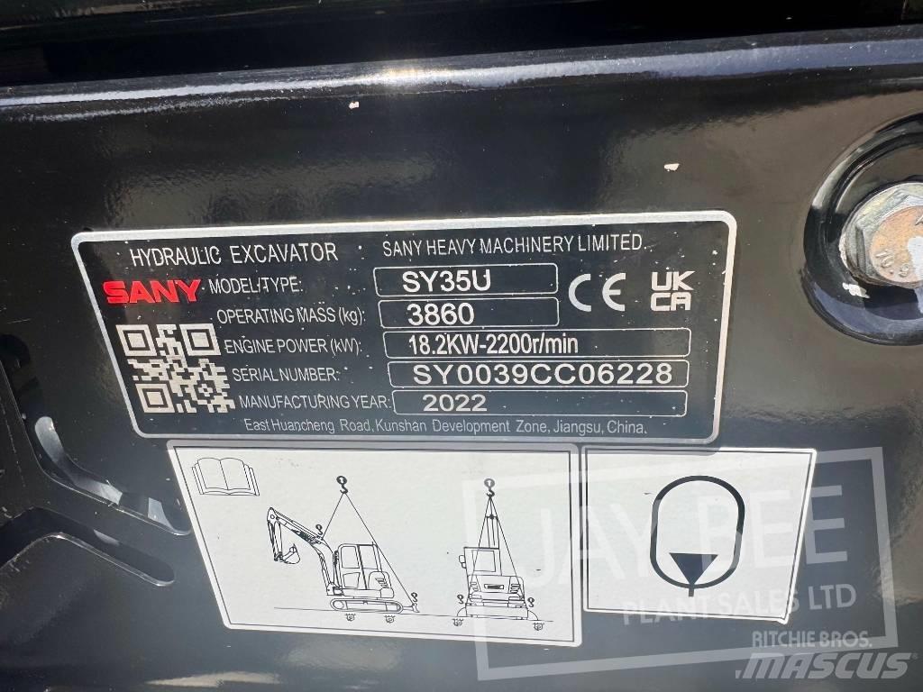 Sany SY 35 U Minigravemaskiner