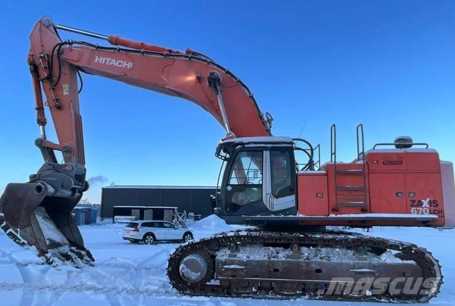 Hitachi ZX 670 LCH Gravemaskiner på larvebånd