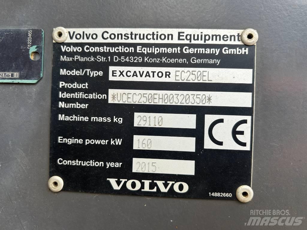 Volvo EC 250 EL Gravemaskiner på larvebånd