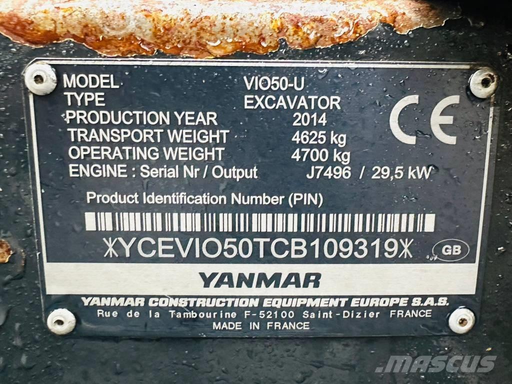 Yanmar Vio 50 U Minigravemaskiner