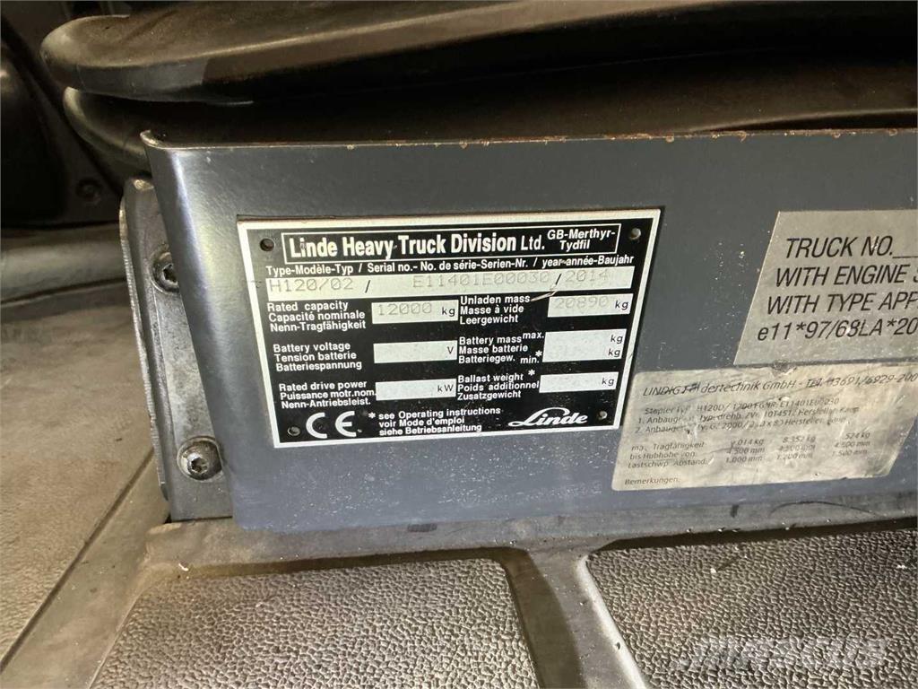 Linde H120D/1200 Diesel gaffeltrucks