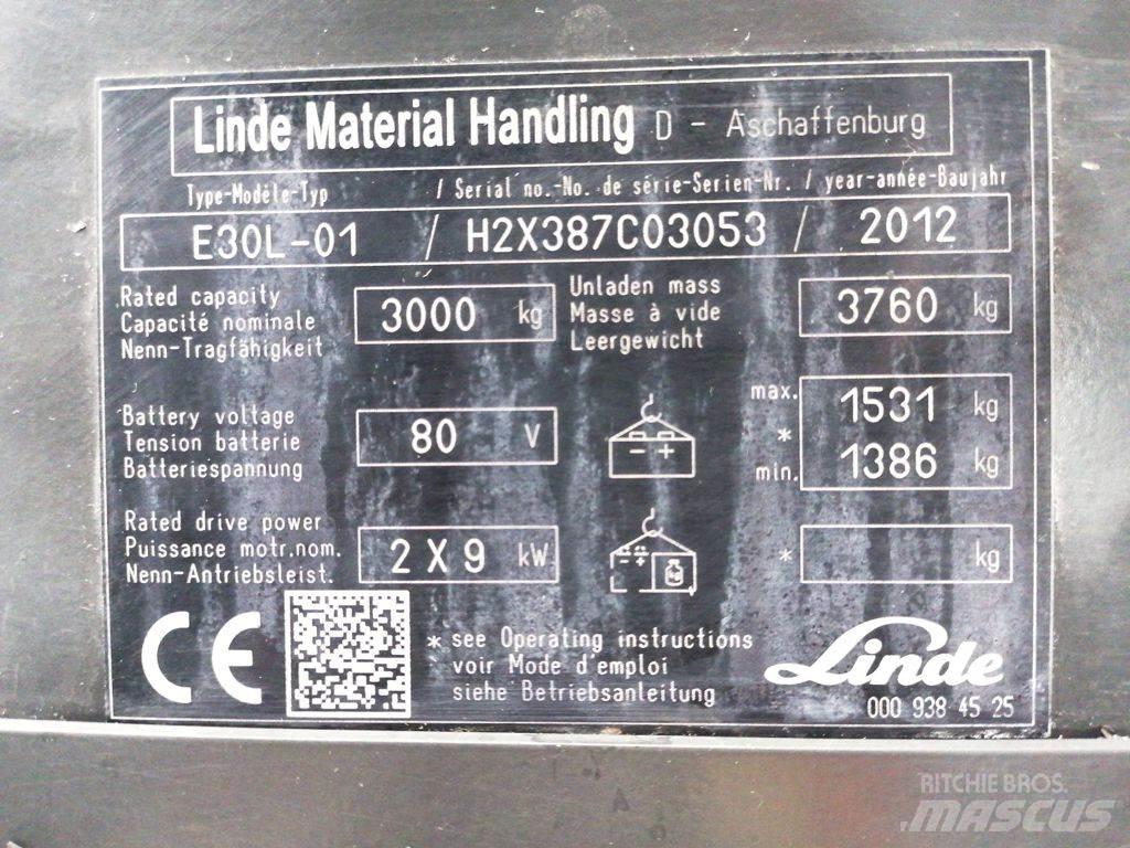 Linde E30L-01 El gaffeltrucks