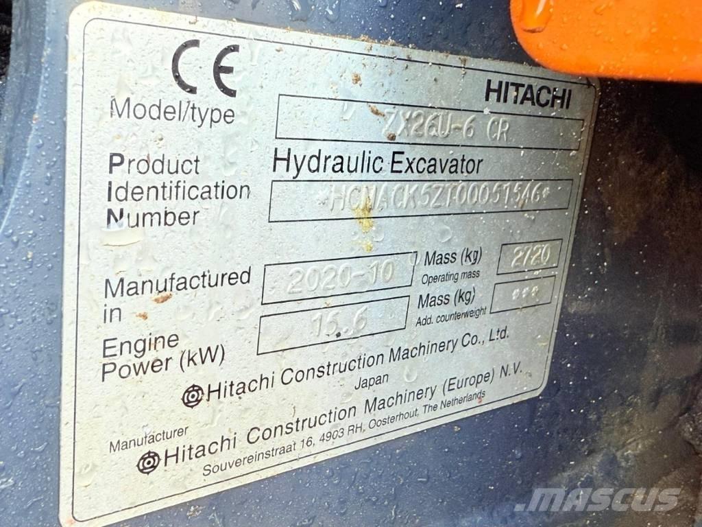 Hitachi ZX 26 U-6 CR Minigravemaskiner