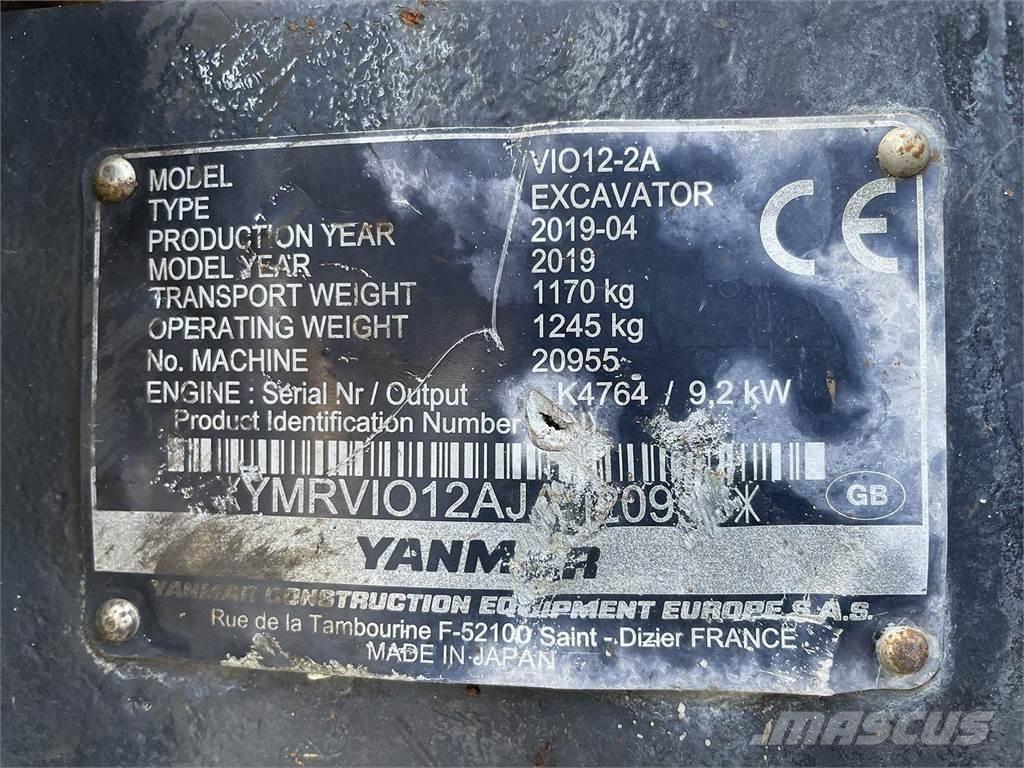 Yanmar VIO12 Gravemaskiner på hjul