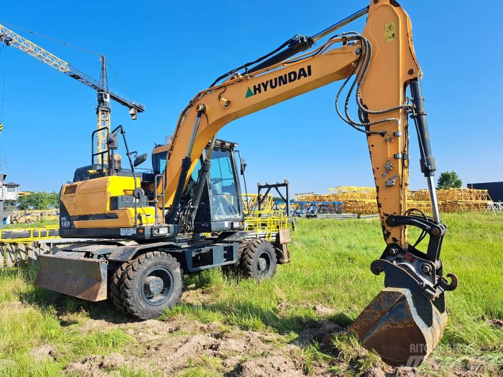 Hyundai HW140 Gravemaskiner på hjul