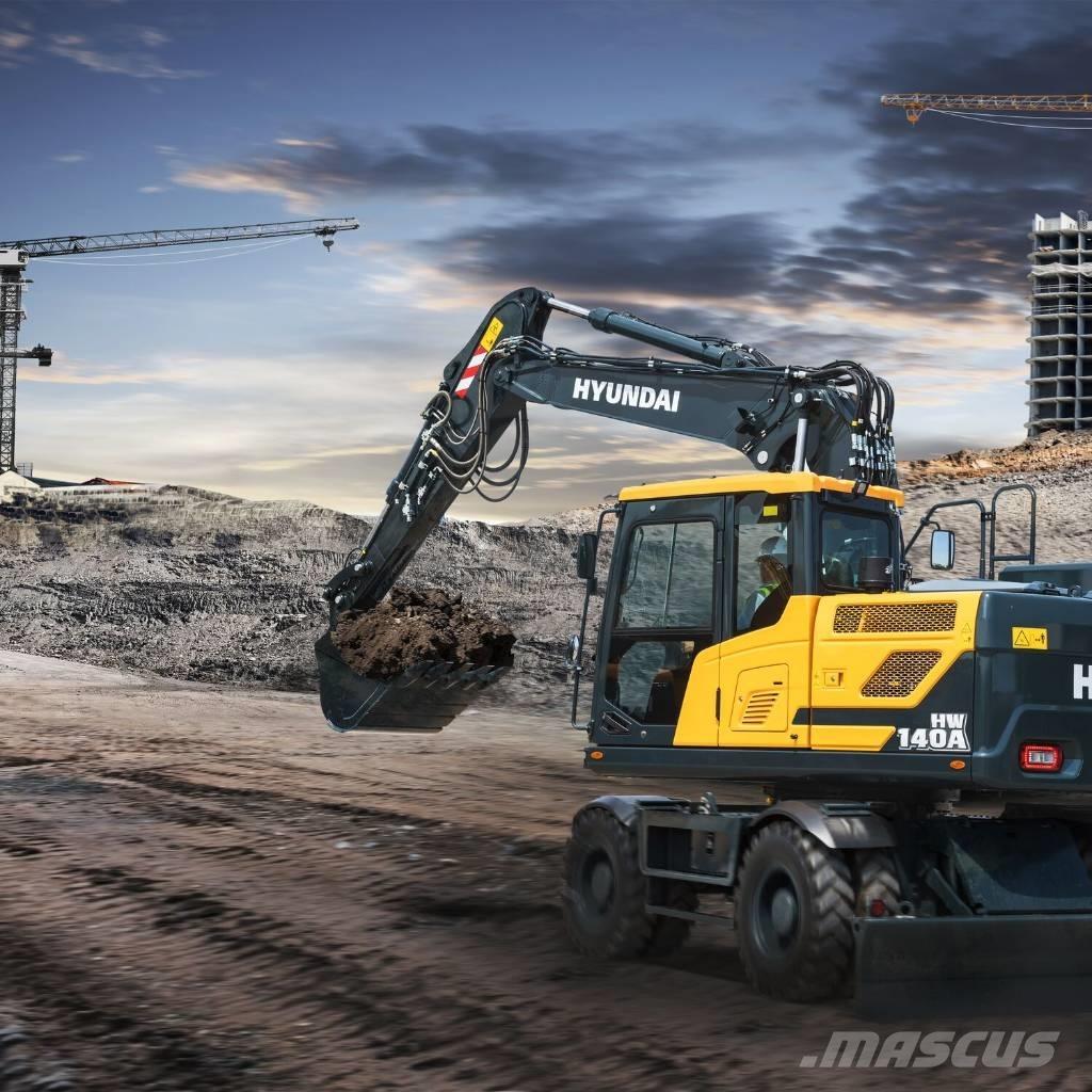 Hyundai HW140A Gravemaskiner på hjul