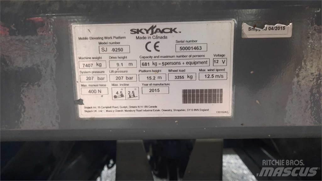 SkyJack 9250RT Saxlifte