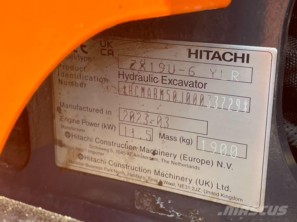 Hitachi ZX 19 U-6 Minigravemaskiner