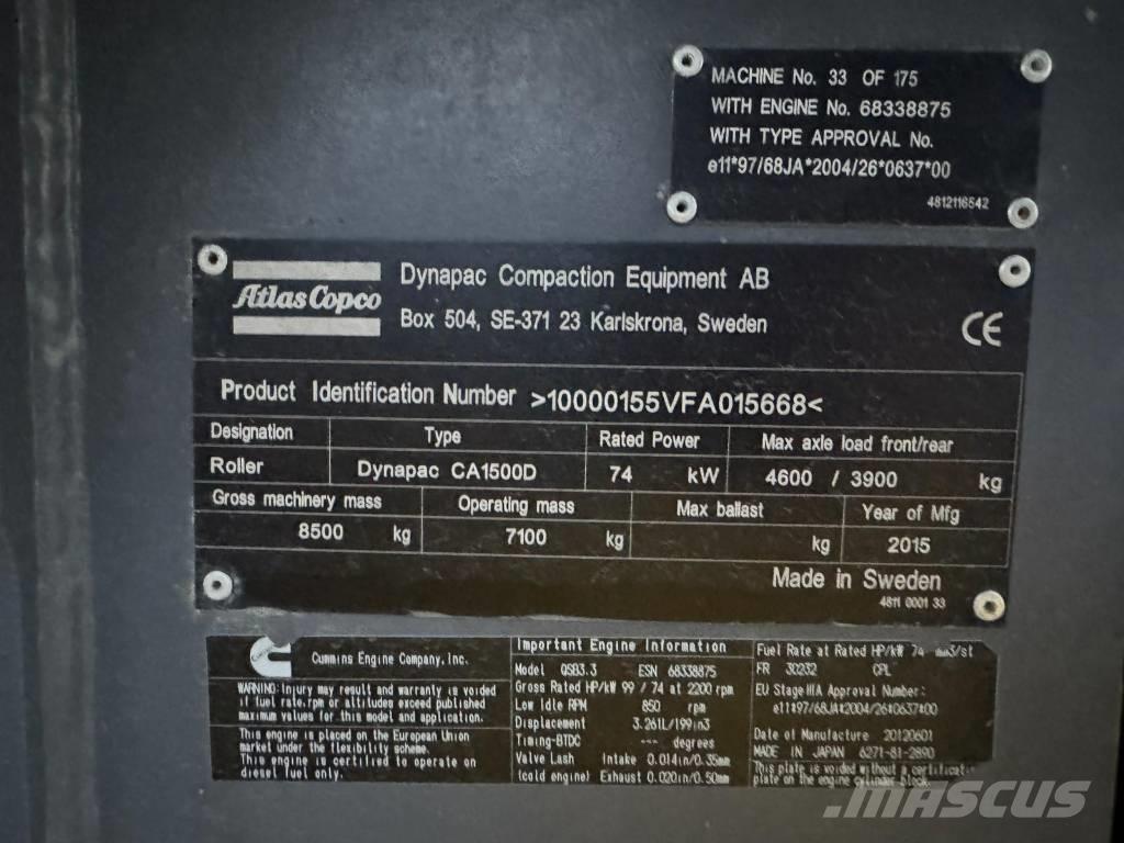 Dynapack CA1500D Enkelt tromle