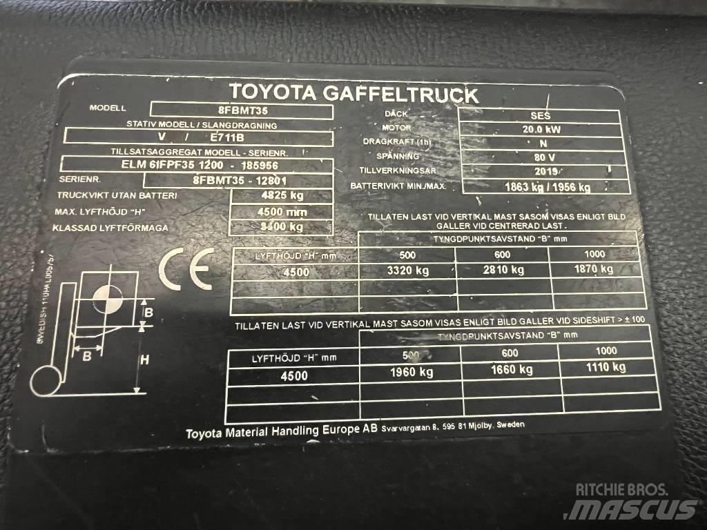 Toyota 8 FBMT 35 El gaffeltrucks