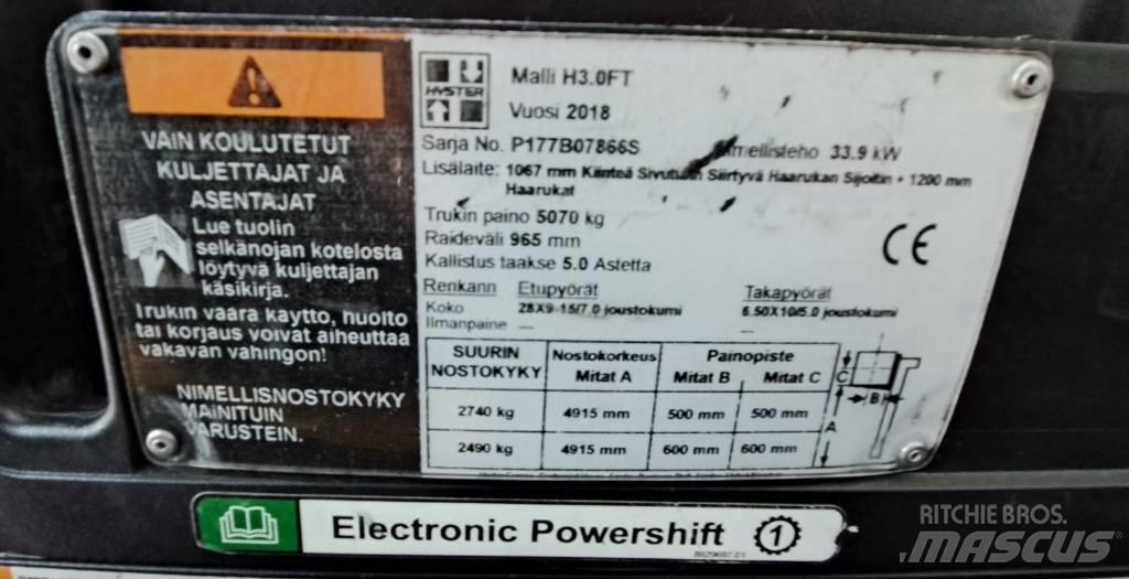 Hyster H3.0FT Diesel gaffeltrucks