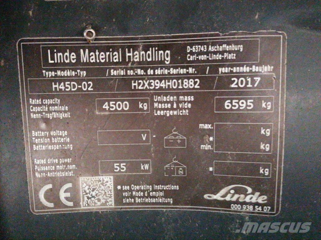 Linde H45D-02 Diesel gaffeltrucks