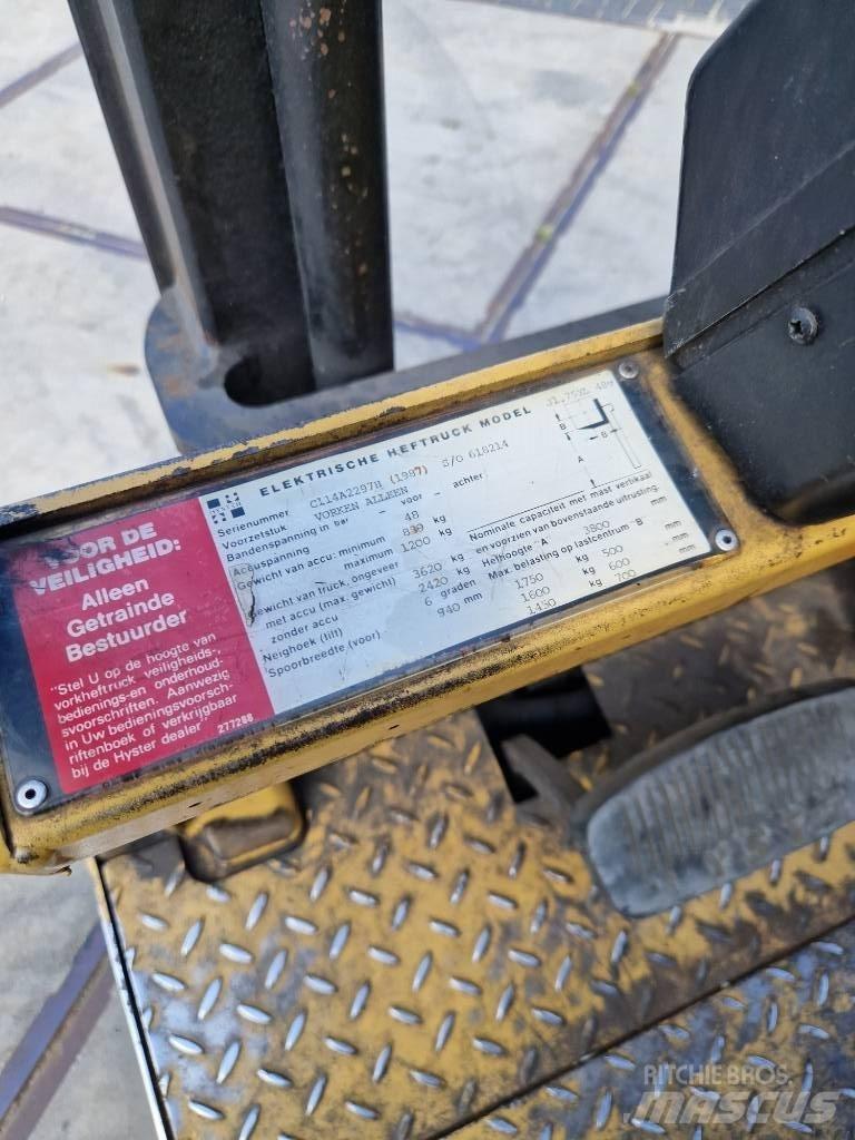 Hyster J 1.75xl El gaffeltrucks