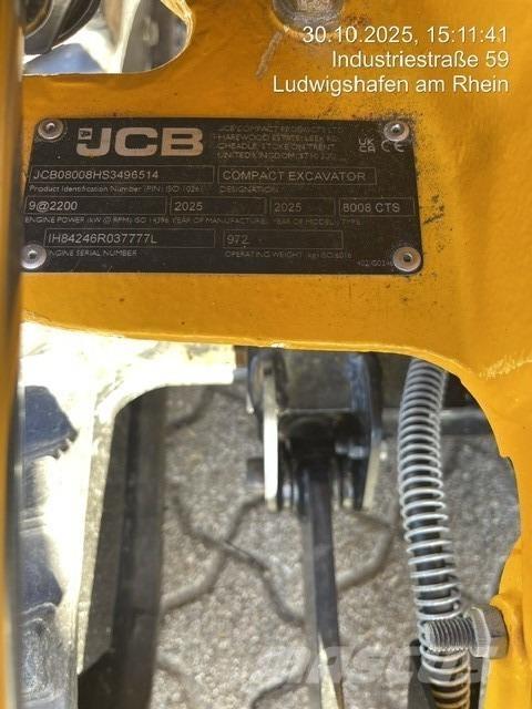 JCB 8008CTS Minigravemaskiner