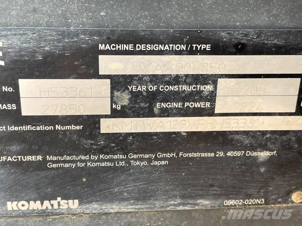Komatsu WA480-8E0 Læssemaskiner på hjul