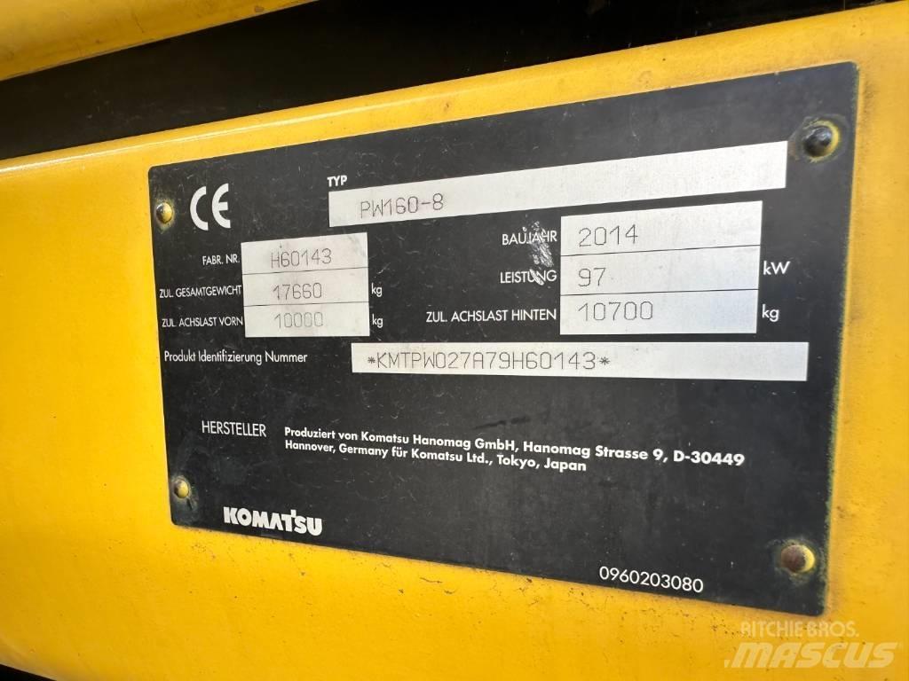 Komatsu PW 160-8 Gravemaskiner på hjul