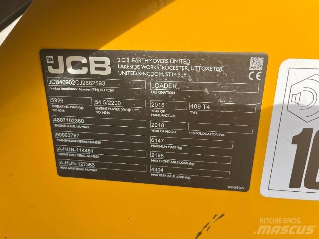 JCB 409 T4 Læssemaskiner på hjul