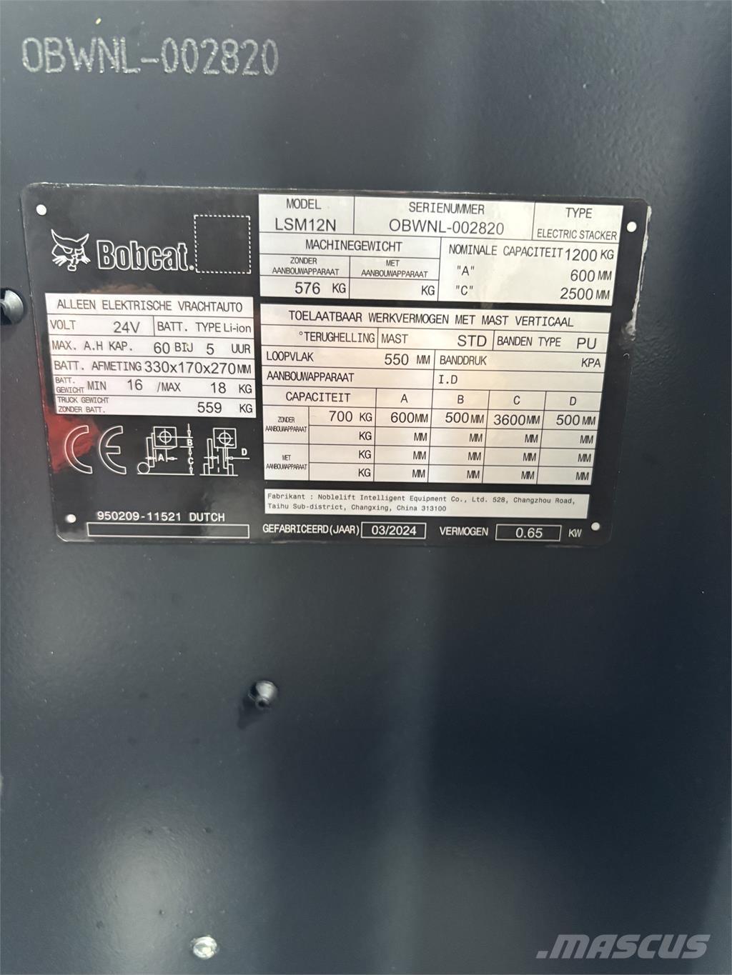Bobcat LSM12N Selvkørende stablere