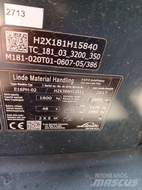 Linde E16PH El gaffeltrucks