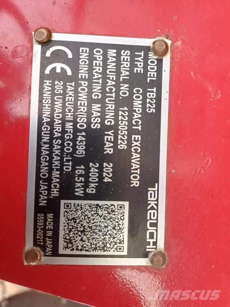 Takeuchi TB 225 Minigravemaskiner