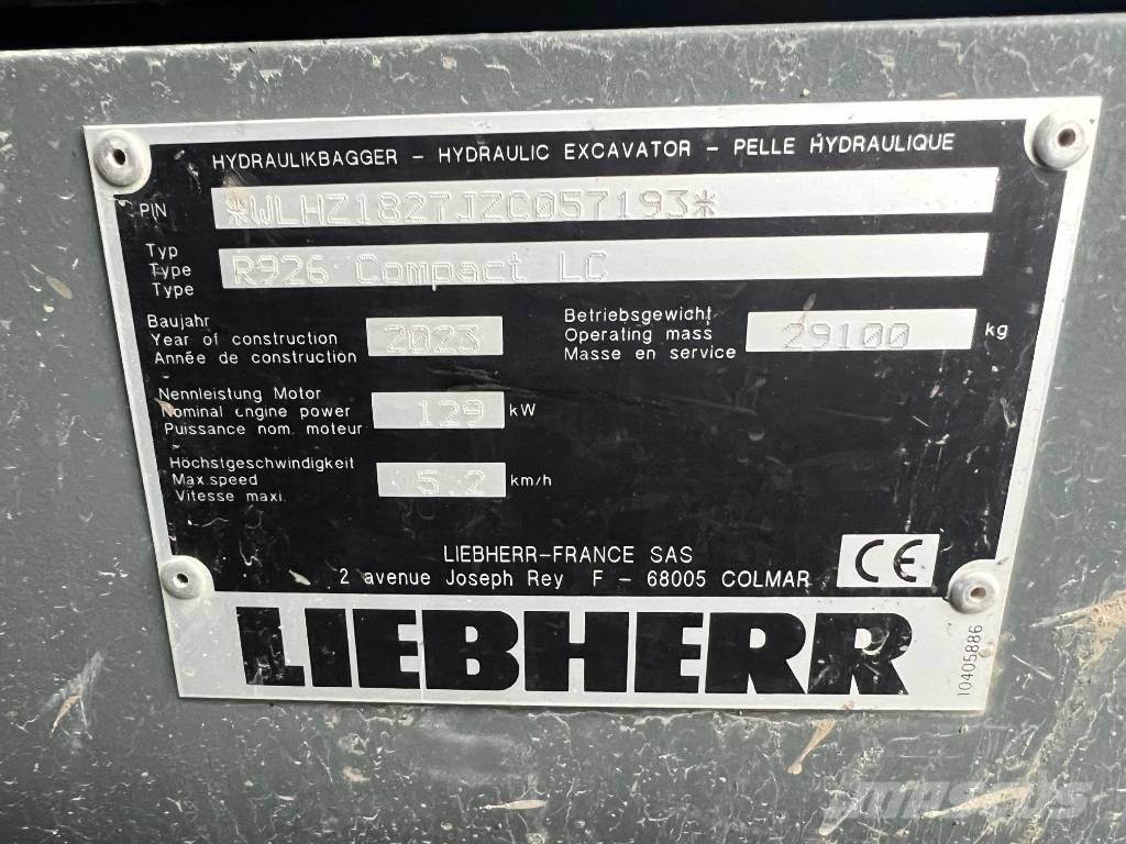 Liebherr R926 Comp Gravemaskiner på larvebånd