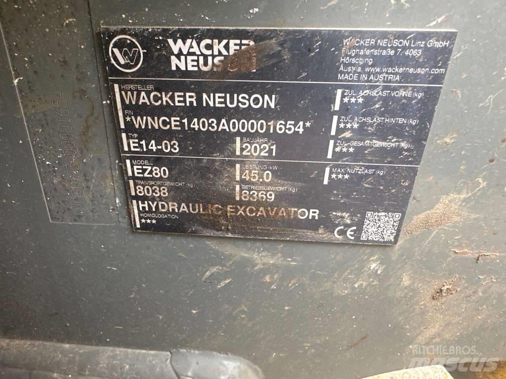 Wacker Neuson EZ80 Gravemaskiner på larvebånd