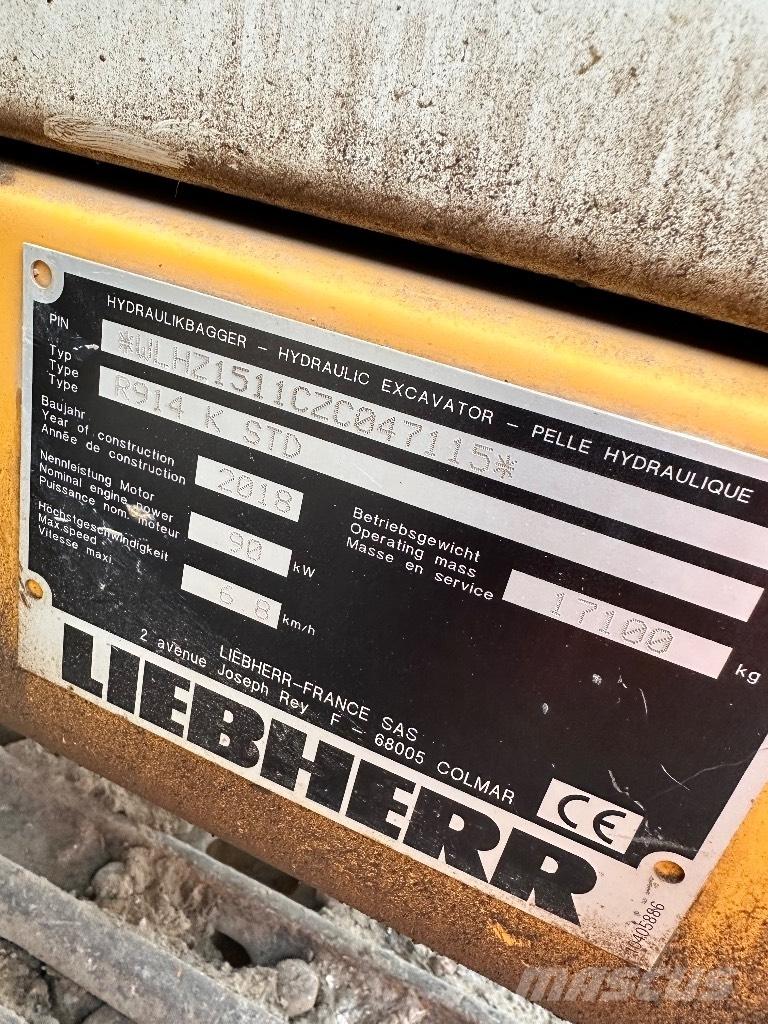 Liebherr R 914 K STD Gravemaskiner på larvebånd